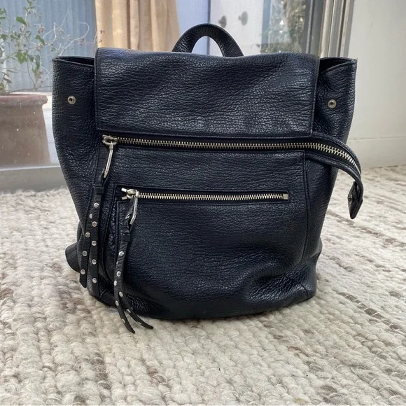 Rebecca Minkoff Lane Pebbled Leather Convertible Backpack